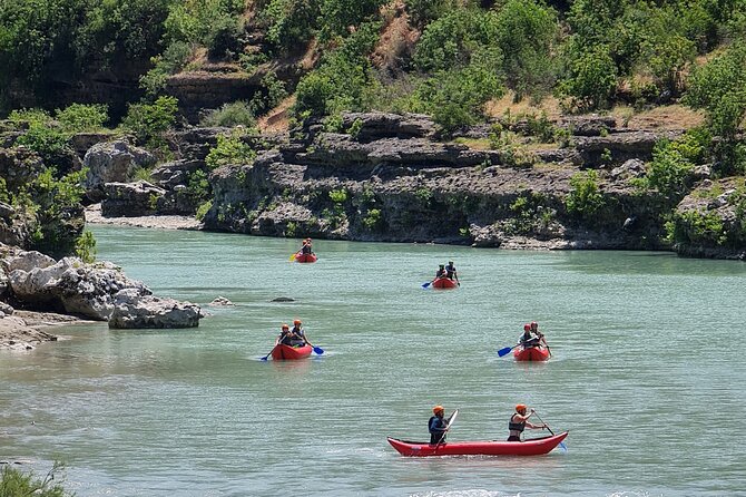 Amazing Rafting Experience at Last Wild Vjosa River of Europe in Permet, Albania - Swimming and rock jumps along the route