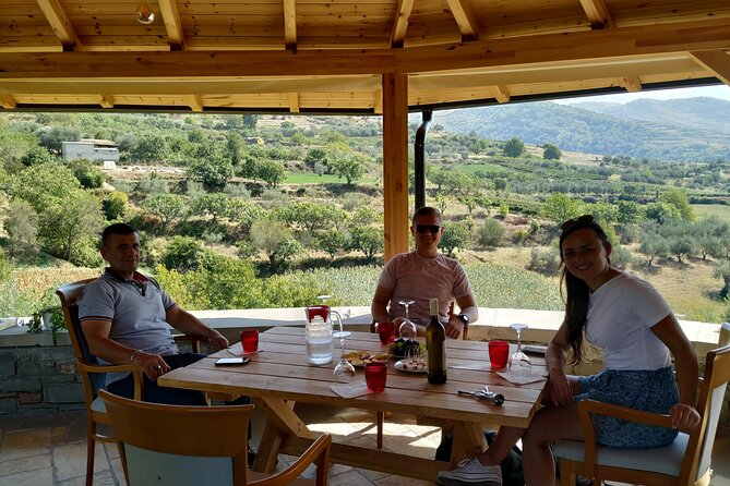 Berat wine Tour Guided Winery Tour with Transfers and Tastings - Tasting three wines with Albanian snacks