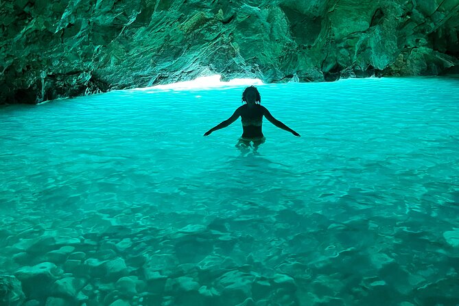 Blue Cave & Grama Bay Full Day Guided Boat Tour - Llovizi Beach and the Blue Cave