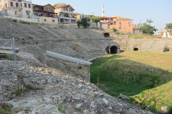 Day tour of Berat UNESCO city , castle and Belshi Lake - Mangalem and the many windows below the castle