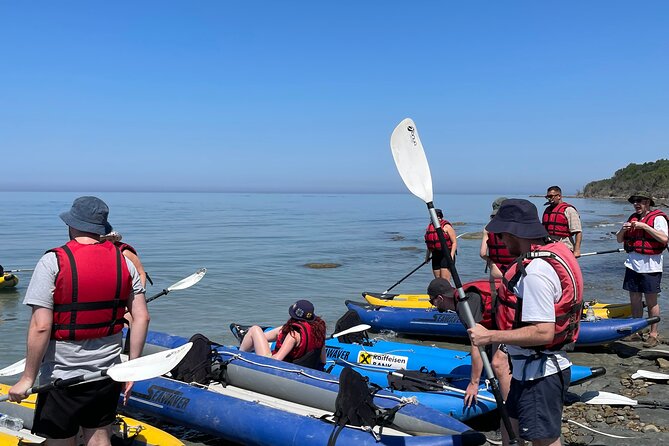 Kayak in Cape of Rodon,Tirana Albania Tour (ARG) - Getting ready with supplied kayak equipment
