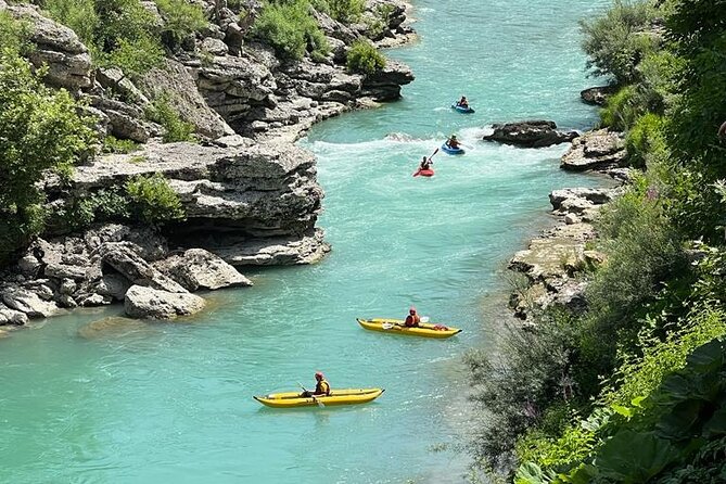 Kayaking in Vjosa River,Albania Kayak Permet,Gjirokaster (ARG) - My verdict: scenic river adventure, not a whitewater test