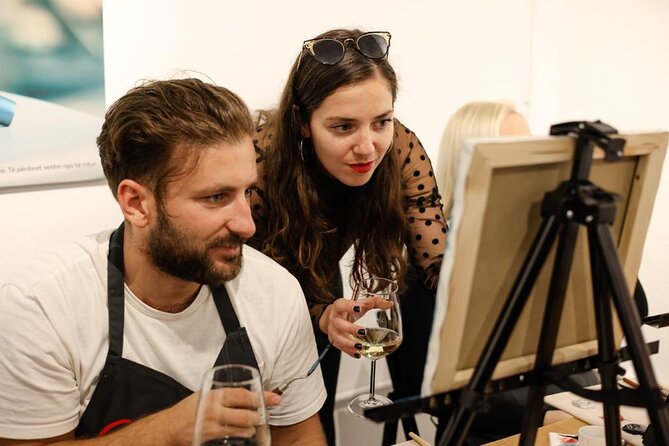 Paint and Wine - Authentic Art Workshop in Tirana - Albana’s patient help for beginners