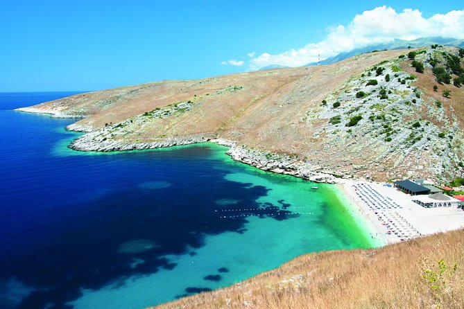 Riviera Tour Borsh-Qeparo-Himare-Porto Palermo-Vuno-Dhermi - Llamani Beach, your one hour of free time