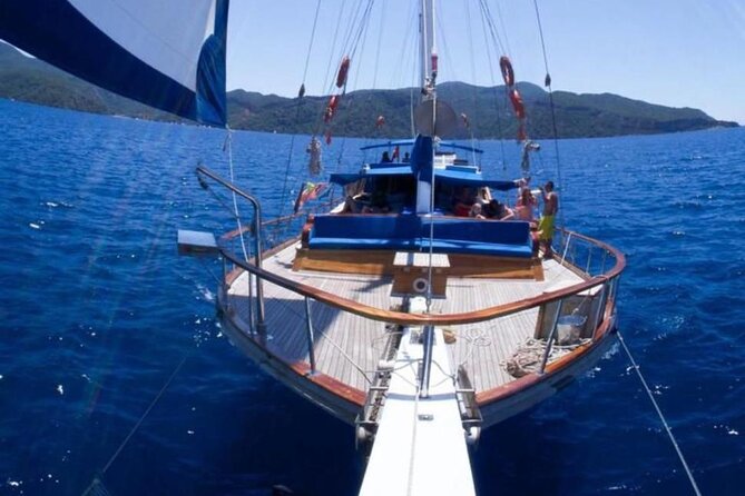 Saranda Prince Ennio-Daily Yacht Tour - Leaving Saranda with shade, music, and a cash-only bar