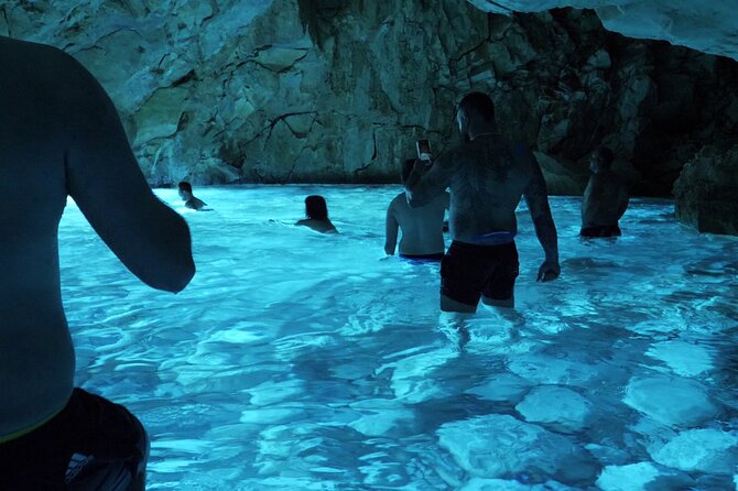 Speed Boat Tour to Vlore's Secret Blue Cave at Grama Bay - Dafina Bay gives you the first real swim