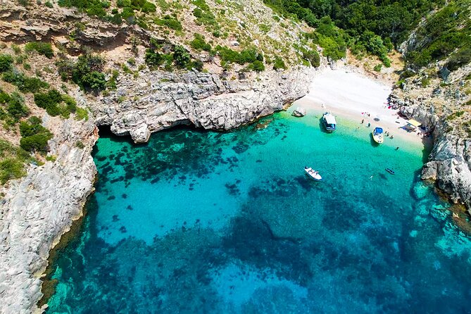 Vlore Private Boat Tour Blue Cave & Grama Bay Adventure - Blue Gem Cave is the day’s most colorful cave stop