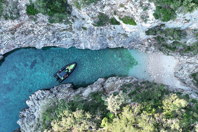 Vlore Speedboat Tour to Dafina Bay & Haxhi Ali Cave - Dafina Bay Brings the Longest Scenic Pause